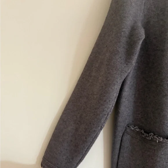 Elegant Charcoal Open-Front Women's Cape - Picture 3 of 4